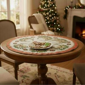 Vintage 70’s Swedish Round Table Runner Centrepiece